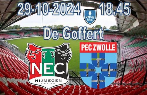 PEC Zwolle uit het bekertoernooi