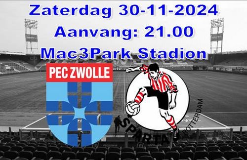 Samenvatting PEC Zwolle - Sparta Rotterdam