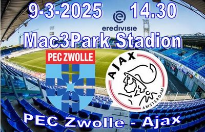 PEC Zwolle verliest ongelukkig van Ajax